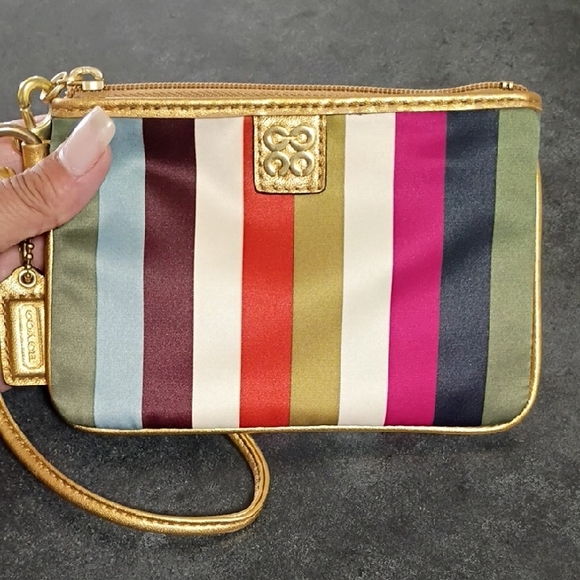 Coach Handbags - Coach Legacy Striped Wristlet